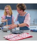 Kids Denim Apron | Apple Embroidery